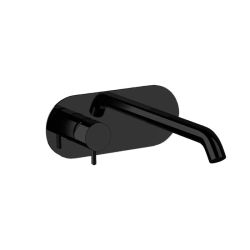 Bateria umywalkowa podtynkowa 23x10 cm z wylewką czarny mat Kerasan Nolita 922831
