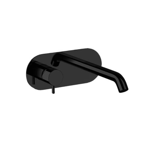 Przejdź do produktu Bateria umywalkowa podtynkowa 23x10 cm z wylewką czarny mat Kerasan Nolita 922831