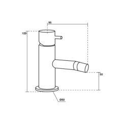 Bateria bidetowa 13 cm Kerasan Nolita 9229