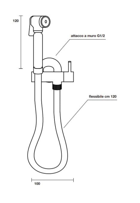 Bidetta natynkowa 13 cm Kerasan Nolita 9232