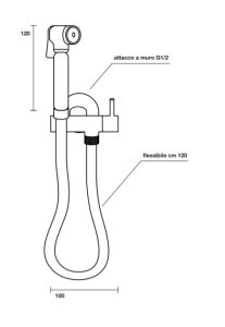 Bidetta natynkowa 13 cm Kerasan Nolita 9232