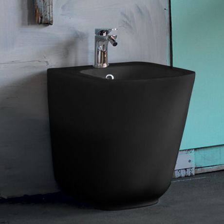 Przejdź do produktu Bidet stojący 35x55 cm czarny mat Kerasan Tribeca 512031