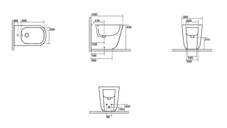 Przejdź do produktu Bidet stojący 35x55 cm brąz mat Kerasan Tribeca 512088