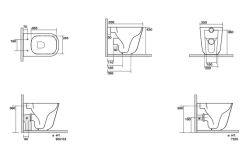 Miska WC stojąca 35x55 cm Kerasan Tribeca 5118