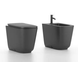 Miska WC stojąca 35x55 cm ciemny szary mat Kerasan Tribeca 511889