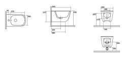 Bidet wiszący 35x55 cm Kerasan Tribeca 5125