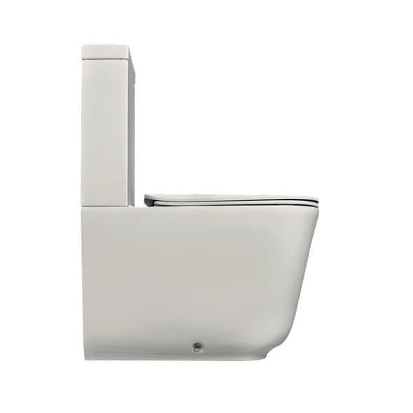 Kompakt WC miska 35x69 cm Kerasan Tribeca 511730+378130+750990+519130 biały mat