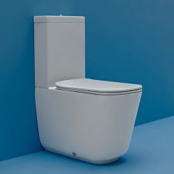 Kompakt WC miska 35x69 cm Kerasan Tribeca 511730+378130+750990+519130 biały mat