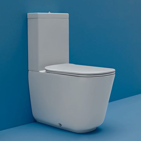 Przejdź do produktu Kompakt WC miska 35x69 cm Kerasan Tribeca 511730+378130+750990+519130 biały mat