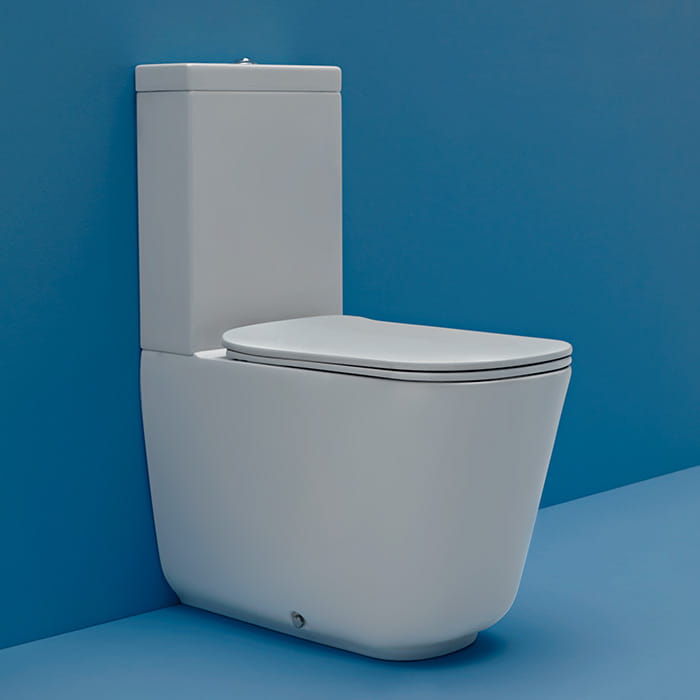 Kompakt WC miska 35x69 cm Kerasan Tribeca 511730+378130+750990+519130 biały mat