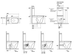 Kompakt WC miska 35x69 cm Kerasan Tribeca 5117