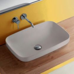 Umywalka ceramiczna nablatowa 60x38 cm szary mat Kerasan Tribeca 514359