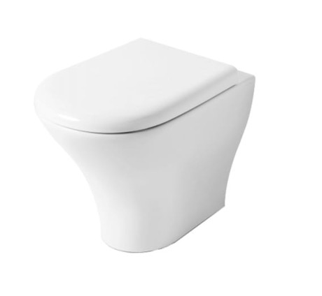 Przejdź do produktu Miska WC stojąca 36x56 cm z deską wolnoopadającą Kerasan Aquatech 371801+379101 biały połysk