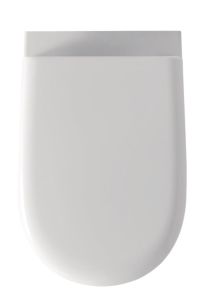 Miska WC wisząca 36,5x55 cm z deską wolnoopadającą Kerasan Aquatech 371401+379101 biały połysk