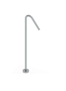 Bateria umywalkowa podłogowa 129 cm stal satynowa Kerasan Aquatech 756198