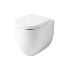 Miska WC stojąca bezrantowa 36x52 cm z deską wolnoopadającą Kerasan Flo 311201+318901 biały połysk