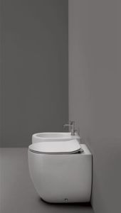 Miska WC stojąca 37x56 cm Kerasan Flo 311801 biały połysk
