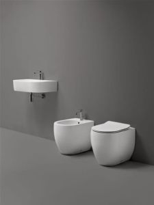 Miska WC stojąca 37x56 cm Kerasan Flo 311801 biały połysk