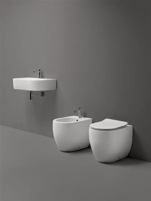 Miska WC stojąca 37x56 cm Kerasan Flo 311801 biały połysk