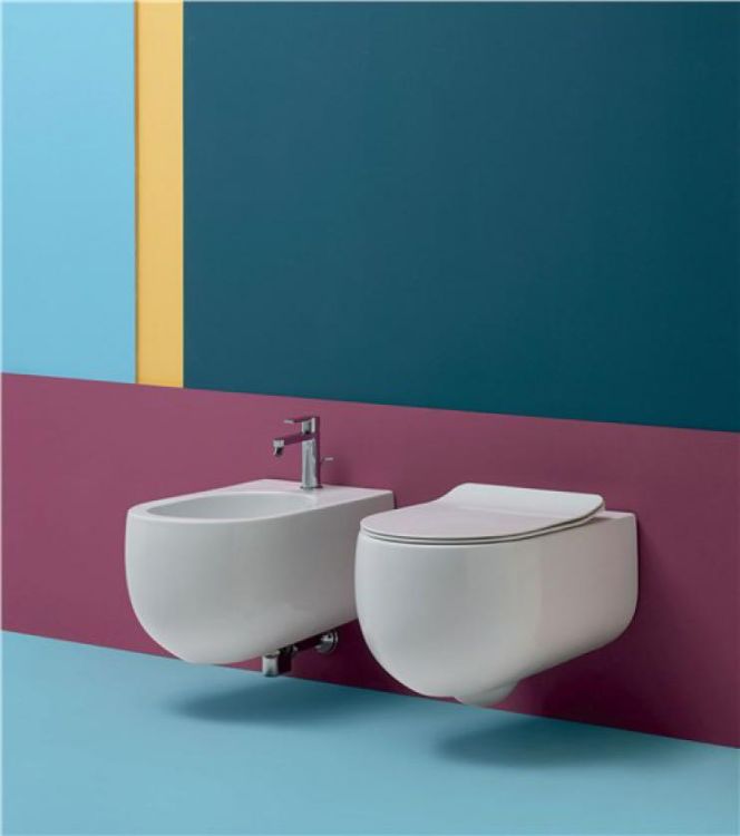 Bidet wiszący 37x54 cm Kerasan Flo 312301 biały połysk