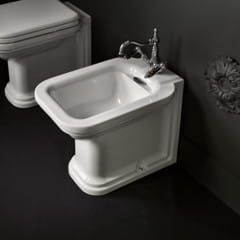 Kerasan Waldorf bidet stojący z chromowanym wykończeniem 4121K1 biały połysk