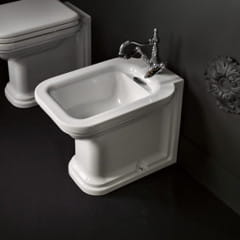 Kerasan Waldorf bidet stojący z chromowanym wykończeniem 4121K1 biały połysk
