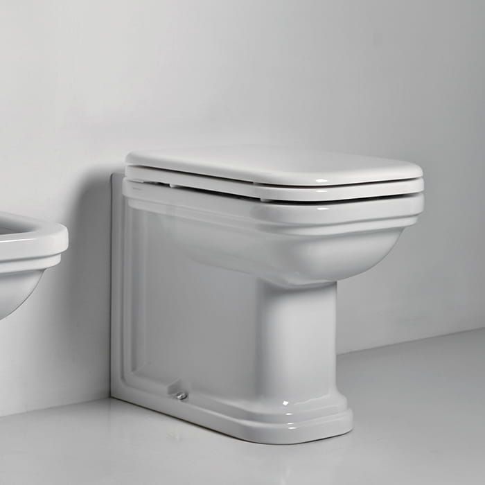 Miska WC stojąca Retro 37x55 cm Kerasan Waldorf 411801 biały połysk