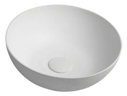 FORMIGO umywalka betonowa, średnica 39 cm, naturalna biala