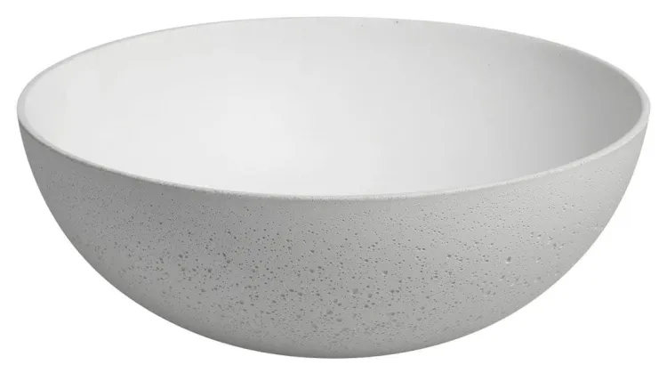 FORMIGO umywalka betonowa, średnica 39 cm, naturalna biala