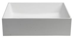 FORMIGO umywalka betonowa, 47,5x13x36,5 cm, naturalna biala