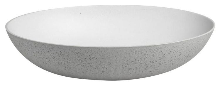 FORMIGO umywalka betonowa, 60x14,5x40,5 cm, naturalna biala