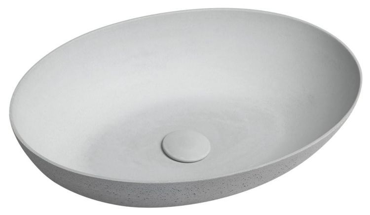 FORMIGO umywalka betonowa, 60x14,5x40,5 cm, szary