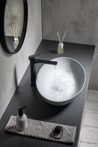 FORMIGO umywalka betonowa, 60x14,5x40,5 cm, szary