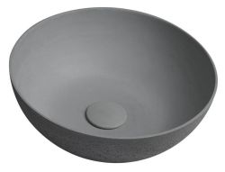FORMIGO umywalka betonowa, średnica 39 cm, szara
