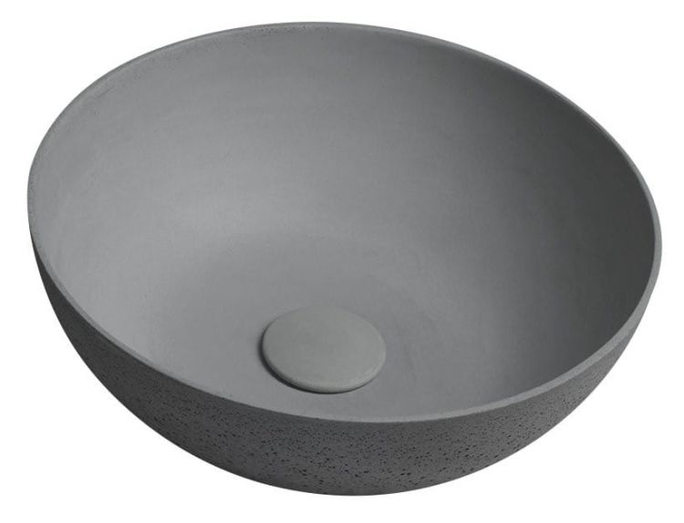 FORMIGO umywalka betonowa, średnica 39 cm, szara