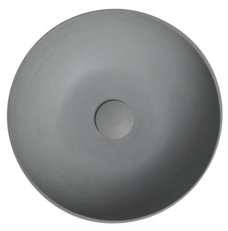 Przejdź do produktu FORMIGO umywalka betonowa nablatowa z odpływem, Ø 39cm, szary
