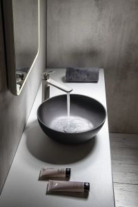 FORMIGO umywalka betonowa, średnica 39 cm, antracyt