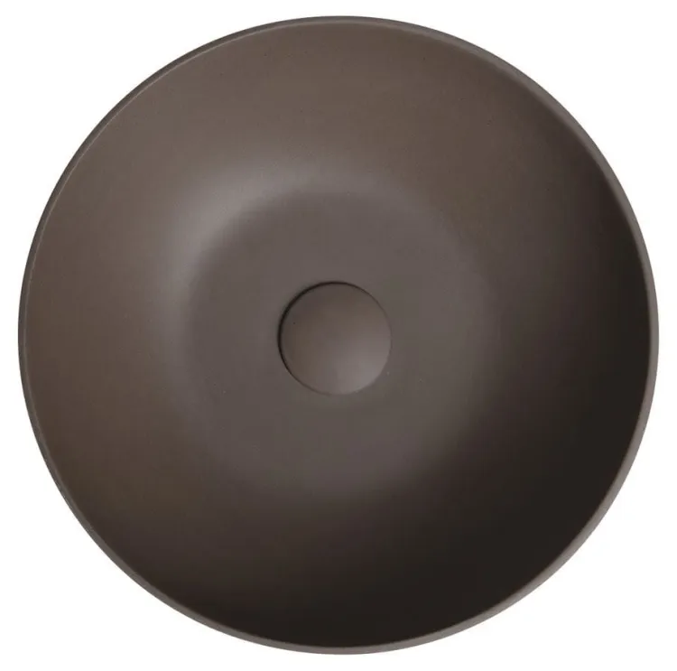 FORMIGO umywalka betonowa, średnica 39 cm, ciemny brąz