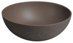 FORMIGO umywalka betonowa, średnica 39 cm, ciemny brąz
