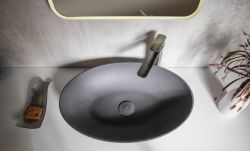 FORMIGO umywalka betonowa, 60x14,5x40,5 cm, antracyt