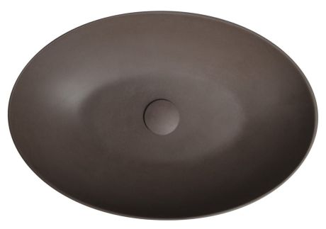 Przejdź do produktu FORMIGO umywalka betonowa nablatowa z odpływem, 60x40cm, ciemny brąz