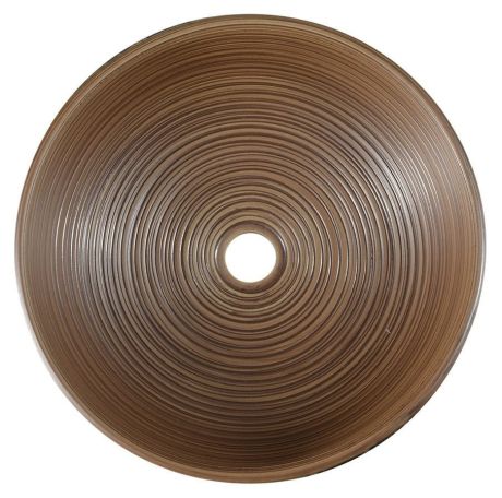 Przejdź do produktu PRIORI umywalka ceramiczna nablatowa Ø 41 cm, brązowy z niebieskim wzorem