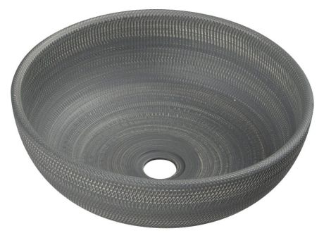 Przejdź do produktu PRIORI umywalka ceramiczna nablatowa Ø 41 cm, szary ze wzorem