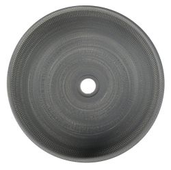 PRIORI umywalka ceramiczna, średnica 41 cm, 15 cm, szara ze wzorem