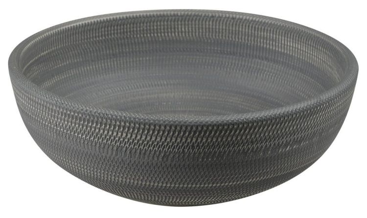 PRIORI umywalka ceramiczna, średnica 41 cm, 15 cm, szara ze wzorem