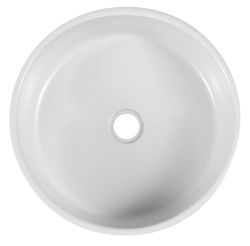 PRIORI umywalka ceramiczna, średnica 41 cm, 15 cm, biała z niebieskim wzorem