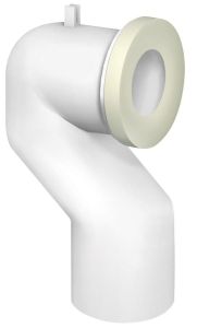 Kolano odpływu wc 90°, średnica 110 mm, ABS/ biały
