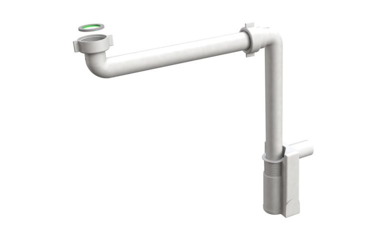 MURALES Syfon meblowy oszczędzający miejsce, 1'1/4, korek 32mm, biały