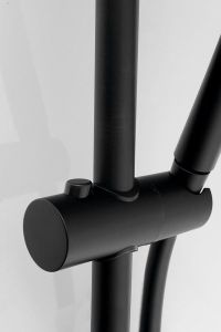 Zestaw prysznicowy, uchwyt przesuwny, 700mm, czarny mat