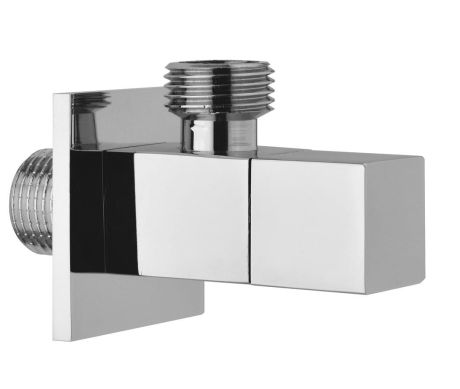 Przejdź do produktu Zawór kątowy z nakrętką,  kwadratowy, 1/2" x 3/8", chrom